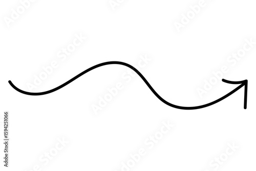 手書き風のシンプルな矢印