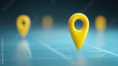 Map Pin Location Finder, Navigation, GPS, Yellow Icon