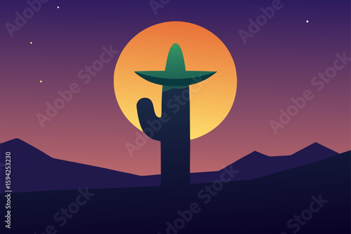a glowing cauldron in a tropical forest clearing vector illustration