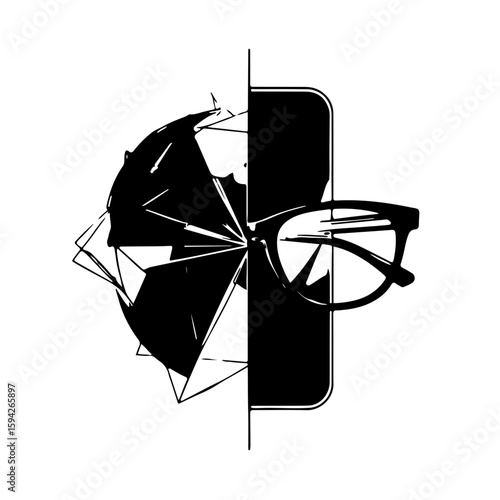 Abstract & Realistic Black and White Visuals for Microstock. A versatile collection of black and white icons, featuring both abstract visuals ideal for backgrounds and conceptual designs