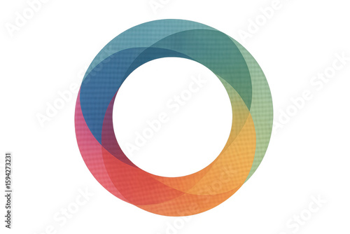 Free Download Vibrant interconnected shapes creating circular design with transparent background, ideal for modern and creative projects - GFXLoad