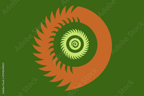 macro nature geometry from spiral fern unfurling