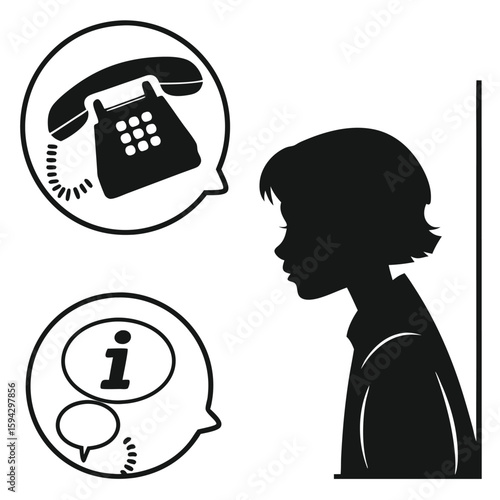 Person seeking information icons