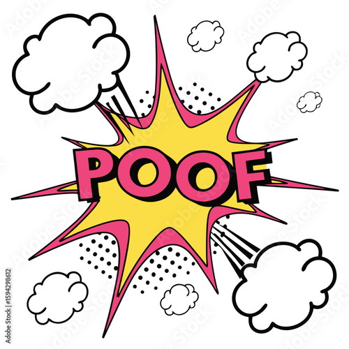 Pop art comic speech bubble graphic