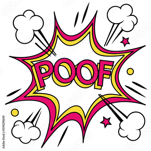 Pop art explosion effect illustration