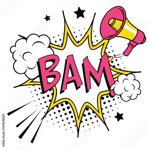Pop art explosion graphic