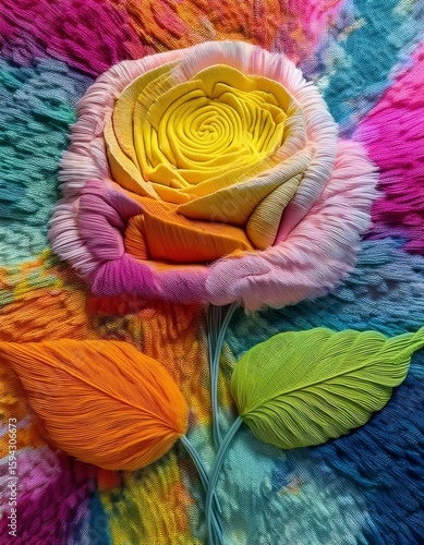 close up of colorful yarn