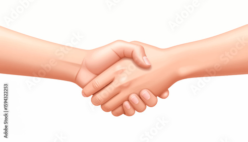Two hands clasped in a firm handshake, symbolizing agreement and partnership.
