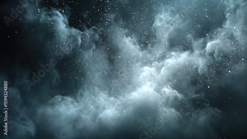 moody fog wall drifting upward with glowing particles, abstract cinematic smoke loop for video overlays, high resolution, seamless motion, dark ethereal ambiance