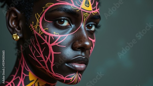 Human body vein art exhibition