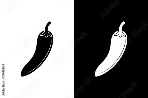 Cayenne Icon Vector. Flat Style Hot Pepper Silhouette Illustration