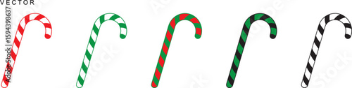 Christmas candy cane stripes vector illustration