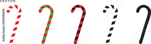 Christmas candy cane stripes vector illustration