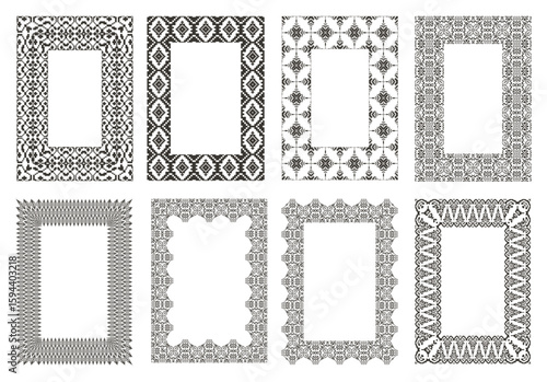 Traditional Motif of Riau Malay Pattern Frame Set