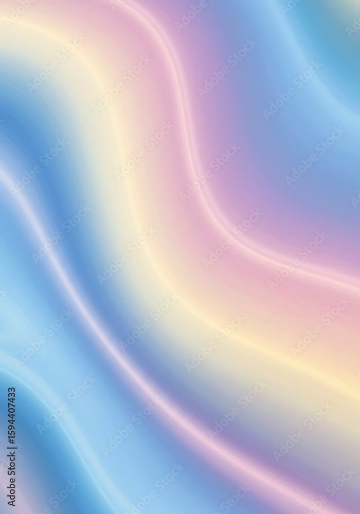 Fototapeta premium Subtle gradient abstract background featuring soft pastel colors in wavy patterns