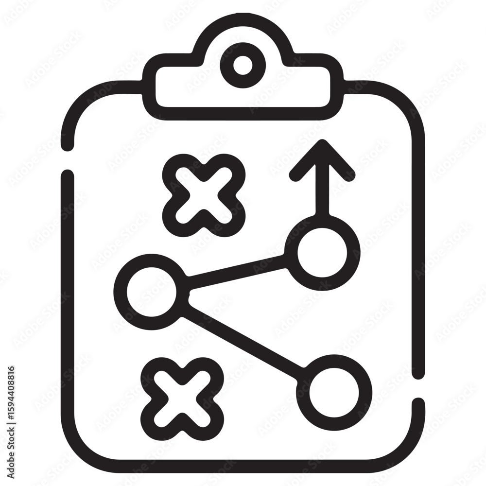 Fototapeta premium Business Strategy Board Icon - Corporate Planning Session - EPS 10