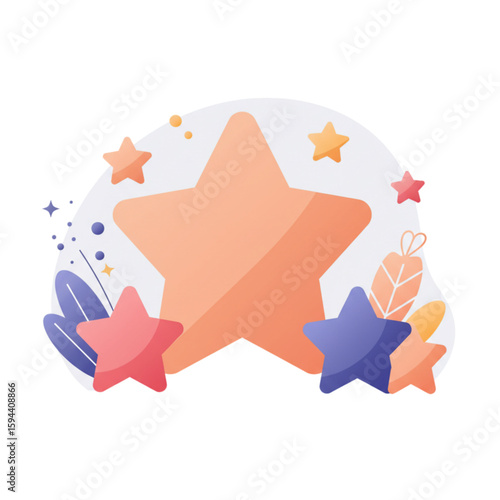 Rating Stars marketplace transparent background