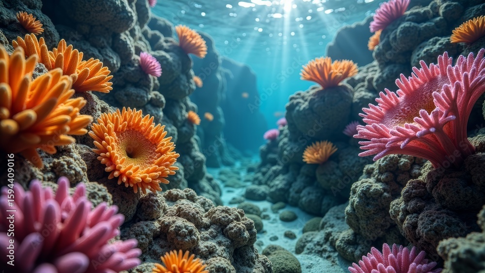 Fototapeta premium Underwater Coral Landscape Photography