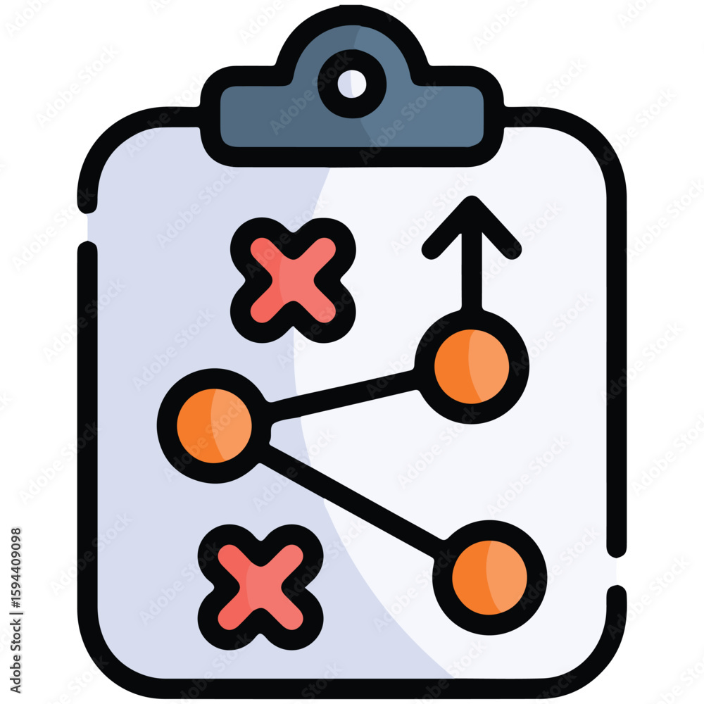 Chess Strategy Board Icon - Classic Game with Moves Analysis - White BG EPS 10 Chess Strategy Board Icon - Classic Game with Moves Analysis - White BG EPS 10