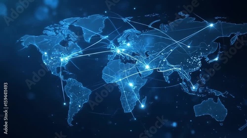 Global Communication Network Animation 1
