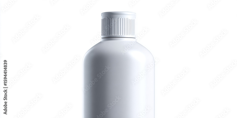 Fototapeta premium Blank packaging white plastic bottle for supplement product isolated on white background .3d illustration. 