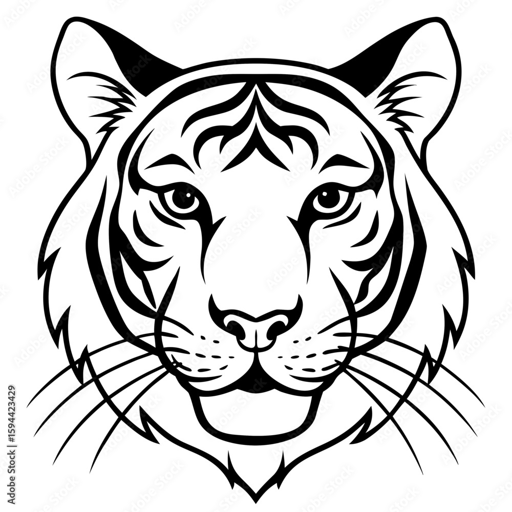 Obraz premium tiger head vector