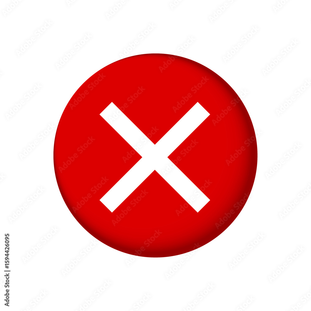 Obraz premium Red Eror Button Icon