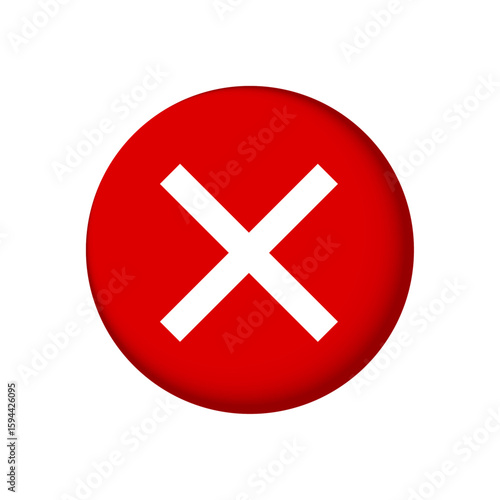 Red Eror Button Icon