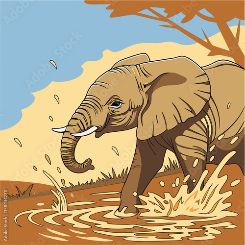 Minimalist adorable vector images featuring "cute animals or cute birds". The style must be "realistic," with vibrant colors, modern and stylish aesthetics.