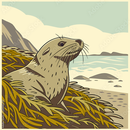 Minimalist adorable vector images featuring "cute animals or cute birds". The style must be "realistic," with vibrant colors, modern and stylish aesthetics.