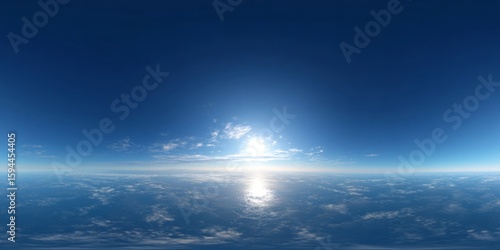Panoramic view of a vast ocean horizon at sunset hdr 360 degrees high-quality environment