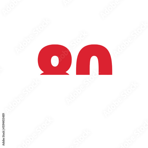 Minimalist Vector Icon with Bold Red Numeric Elements in Modern Style for Digital and Print Applications