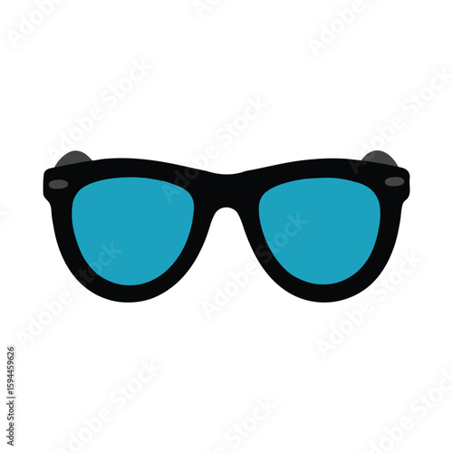 blue sunglass vector illustration
