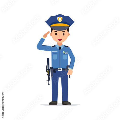 cute cartoon police officer