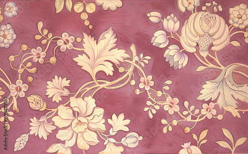 botanical allover design for dizital printing wih high quality