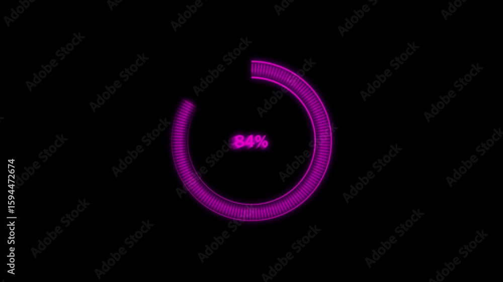 Loading bar UI animation visualizing data progress from start to finish ...
