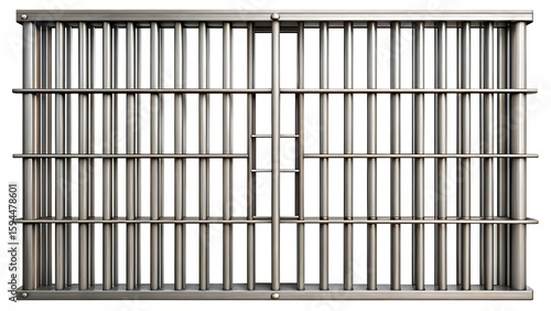   jail bars isolated on white background PNG, AI GENERATED