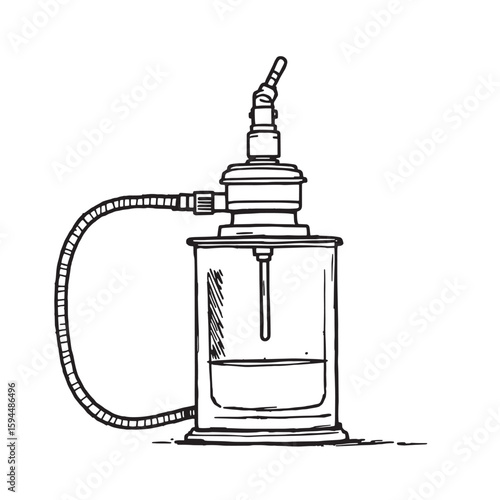 Suction machine line art smooth continuous lines invited surgical apparatus