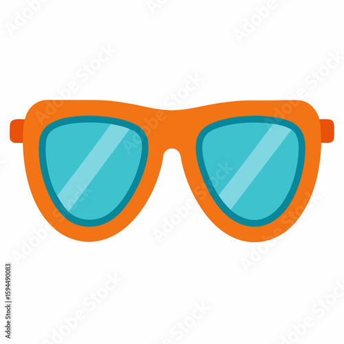 UV Sunglasses Icon Vector – Generative AI and Linocut Silhouette Design