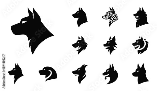 Human silhouette icon set in black featuring seven casual standing and seated poses for lifestyle, signage, and emotional expression design themes