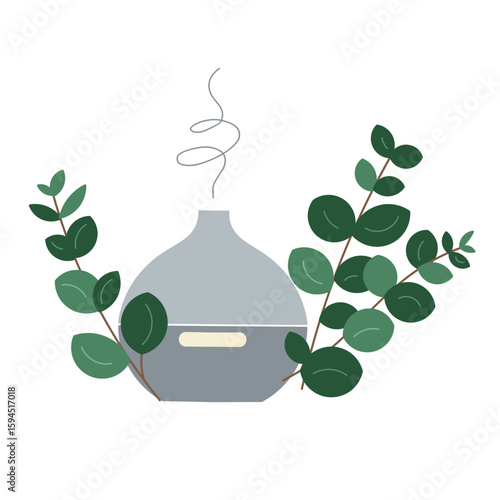 Aromatherapy diffuser with eucalyptus essential oils