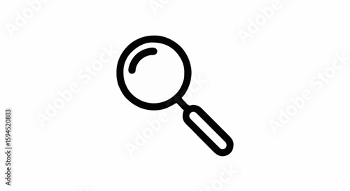 Magnifying Glass Icon A Symbol of Exploration and Discovery for Various Designs and Projects, Representing Clarity and Investigation