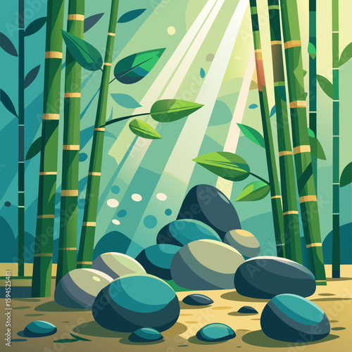 bamboo and stones