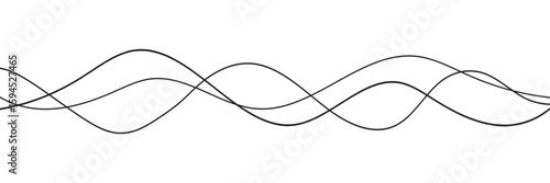 Banner with curved lines. Background with wavy line.