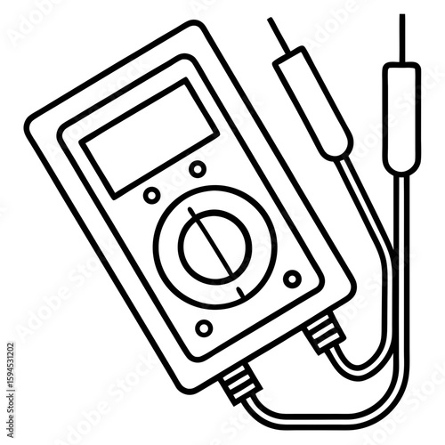 Minimalist Multimeter Vector Icon