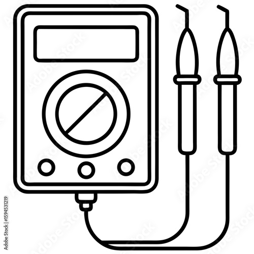 Minimalist Multimeter Vector Icon