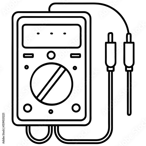 Minimalist Multimeter Vector Icon