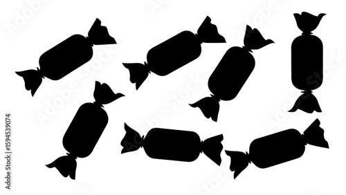 Candy silhouette vector, candy icon, vector illustration