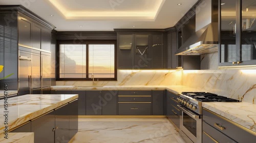 Wallpaper Mural Sleek Kitchen Pan Across Countertops Torontodigital.ca