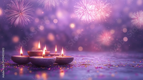 Banner design for diwali festival and podium,Diwali light decoration candle with fireworks,Stage,Product display Showcase design sparkle background,Deepavali,Dipavali,3D podium illustration.